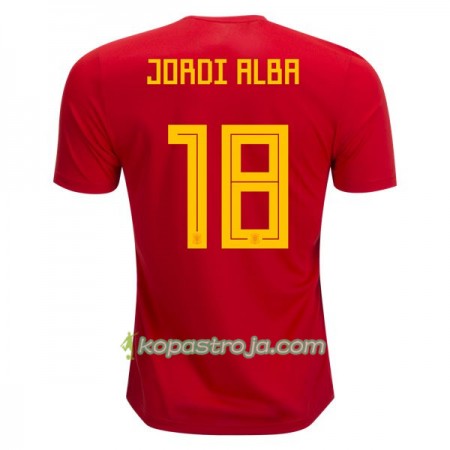 Billiga Fotbollströjor Spanien Jordi Alba 18 VM 2018 Hemma tröja